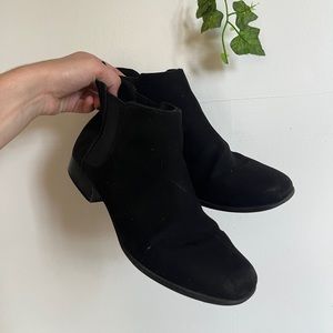 Black matte ankle boots